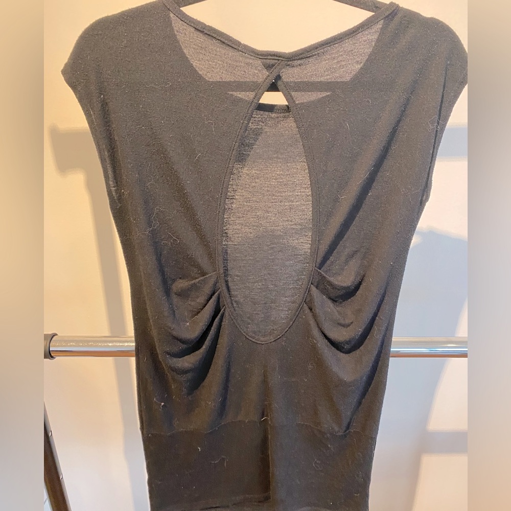 Black Top With Cut Out Open Back